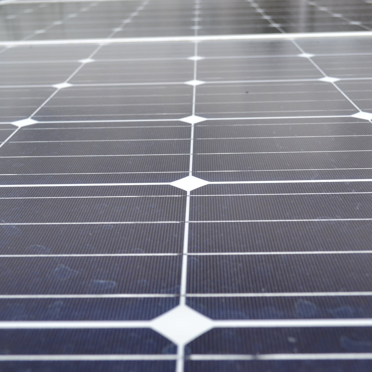 Close-up of a solar panel. 